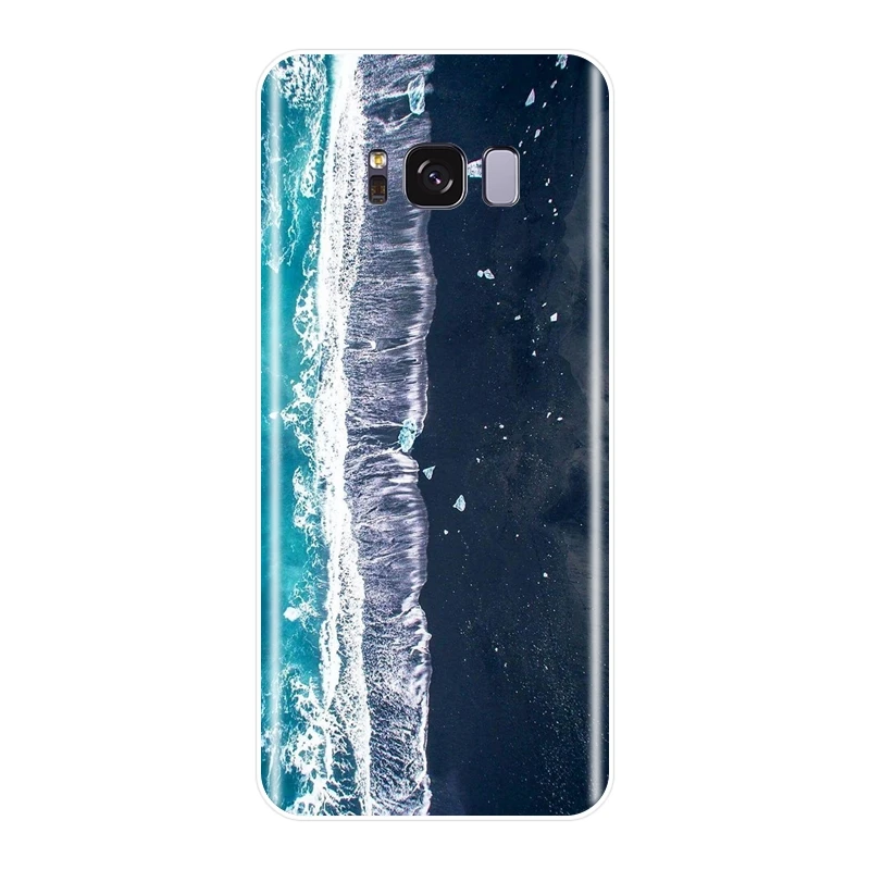 Силиконовый чехол для телефона Samsung Galaxy Note 9 8 5 4 розовый синий пляжный мягкий S8 S9