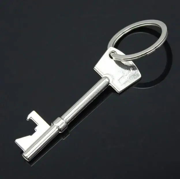 

500 pcs/lot Hot Sales New Beer Bottle Opener Key Ring Keychain Zinc Alloy Key Chain Keyfob Bar Tool