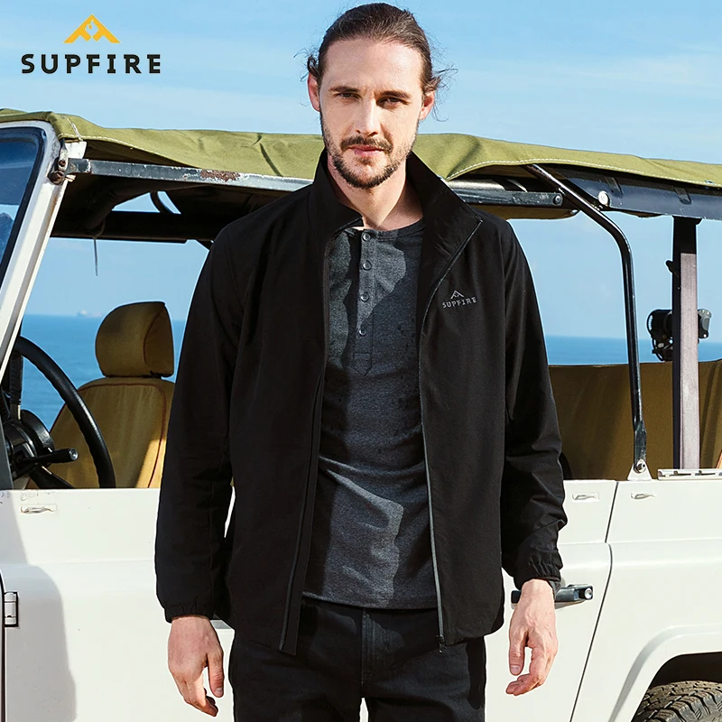 Supfire Hiking Jacket Men Camping Cycling Fishing Tactical Softshell Quick Dry Waterproof Windproof Male Sports Coat C033 |
