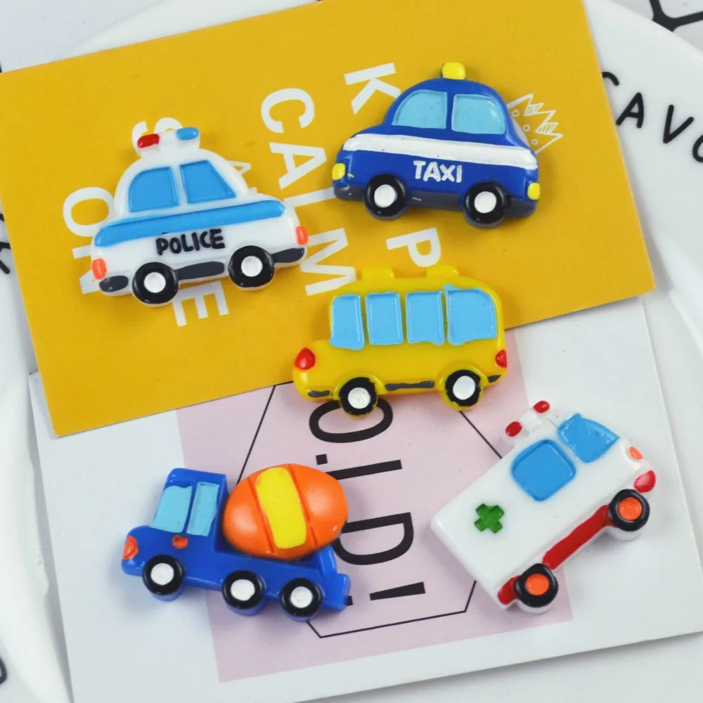 FOURETAW 1 шт мультфильм Kawaii транспорт инструмент такси школьный автобус полицейский