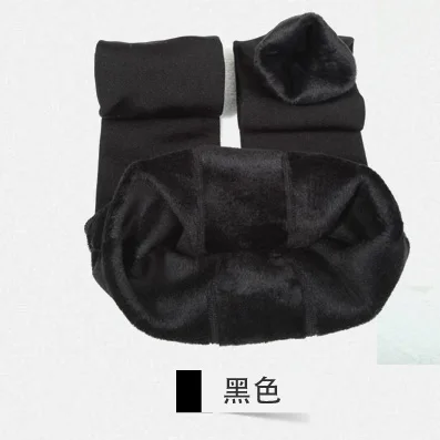 3XL высокая эластичная талия зима плюс бархат утолщаются женские Леггинсы теплые штаны хорошее качество кашемир толстые брюки женские - Цвет: Черный
