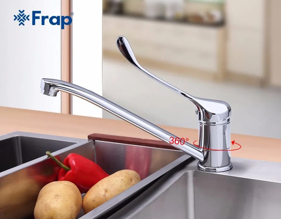 FRAP смеситель для кухни, смеситель для холодной и горячей воды, хромированный кран для лекарственных средств, супер длинный, с одной ручкой, F4554-2& F4954