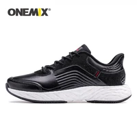 onemix running shoes for men high tech leather sneakers energy drop waterproof windproof upper non slip walking sport shoes