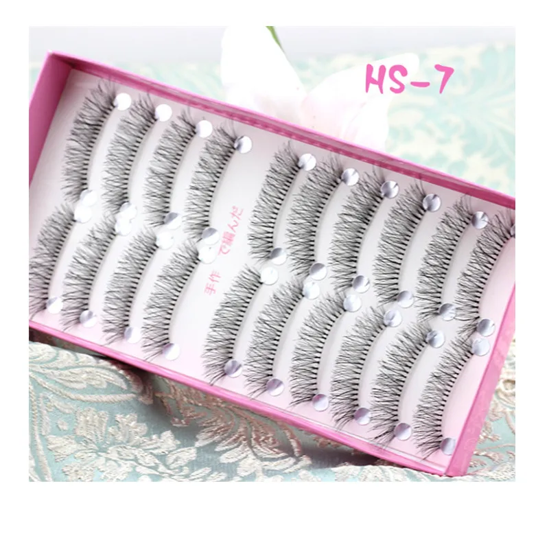 10 Pairs eyelashes Hand Made False Eyelashes Natural Messy Cross Fake Lashes Makeup Tool Maquiagem Cilios Eye make up tool