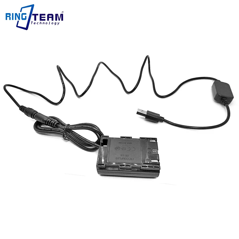 LP-E6 DR-E6 ACK-E6 DC usb-адаптер Соединительный комплект для Canon Камера s EOS 5D Mark II III 5D2 5D3 6D 7D 7D2 60D SLR Камера