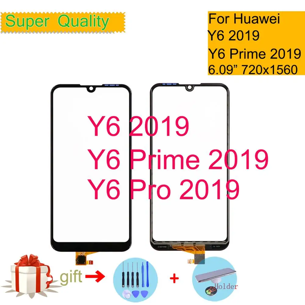 

Запчасти для замены сенсорного экрана Huawei Y6 2019 MRD-LX1F Y6 Prime 2019 Сенсорная Панель переднее стекло объектив сенсорная панель