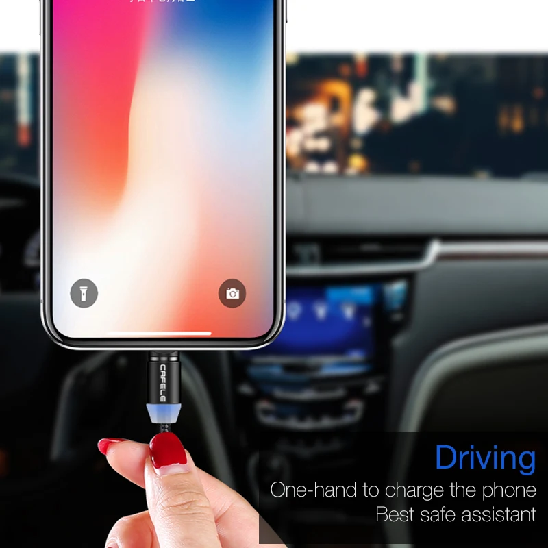Cafele Магнитный USB кабель Micro usb type-C кабель для iPhone Xs Max X 8 7 6 USB-C кабели для зарядки для samsung S10 Xiaomi huawei