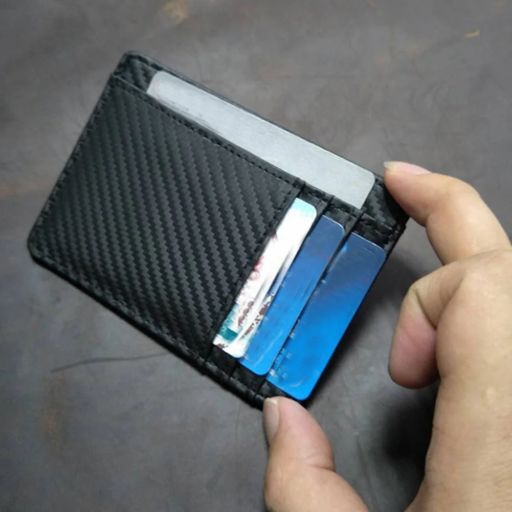 Men Business Portable RFID Blocking Small Soft Card Holder Solid Artificial Leather | Багаж и сумки