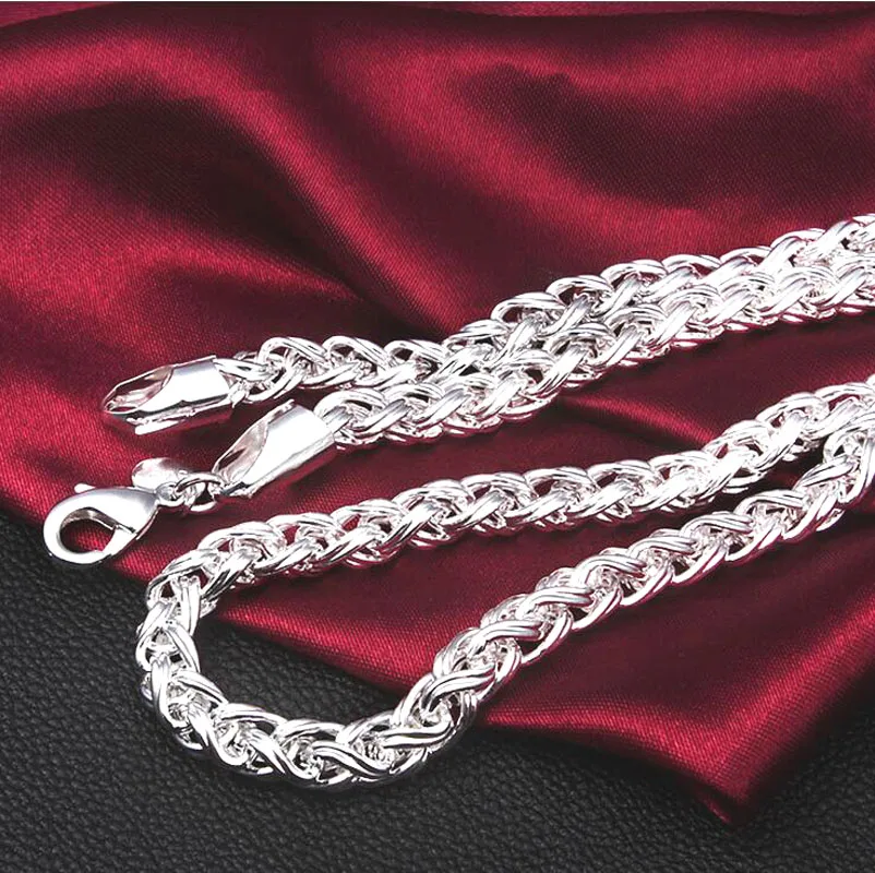 Цепочка-ожерелье унисекс из серебра 925 пробы с матовым шариком, X08