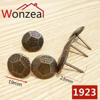 20pcs dia 19mm furniture hardware antique bronze decorative upholstery nail jewelry gift box sofa decorative tacks stud1923