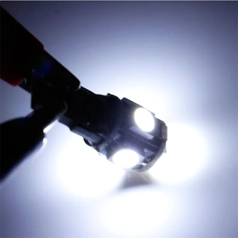 10 шт. CANBUS T10 5 SMD 5050 безошибочный Автомобильный светодиодный фонарь 194 168 W5W
