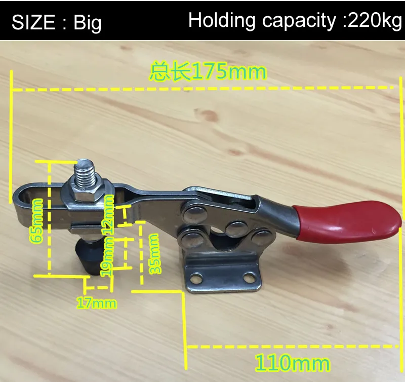 304 нержавеющая сталь быстрая прижимная горизонтальная фиксация без ржавчины