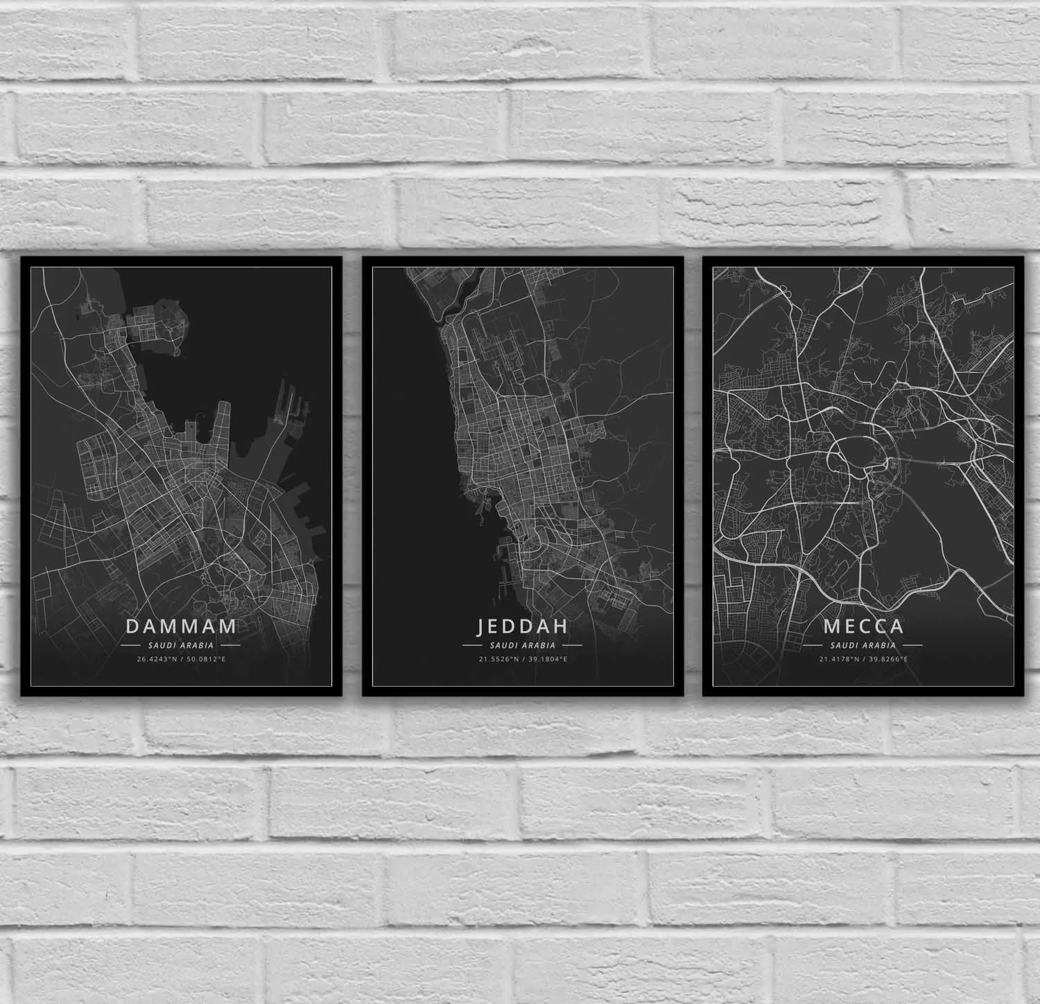 Плакат Даммам джида Мекка Медина Эр-Рияд Саудовская Аравия | Дом и сад