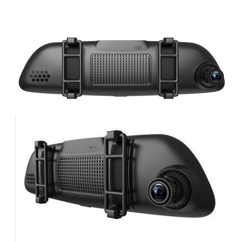 Full HD 1080P 7 Inch IPS Touch Screen Dual Lens Car Camera Rearview Mirror Auto DVR Dash Cam Video Night Vision WDR Imaging | Автомобили и