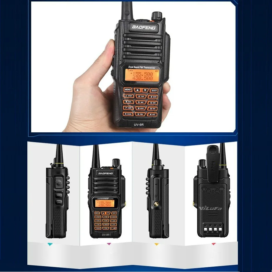 Портативная рация Baofeng портативная PTT 8 Вт радиоприемник 10 км UHF VHF IP67