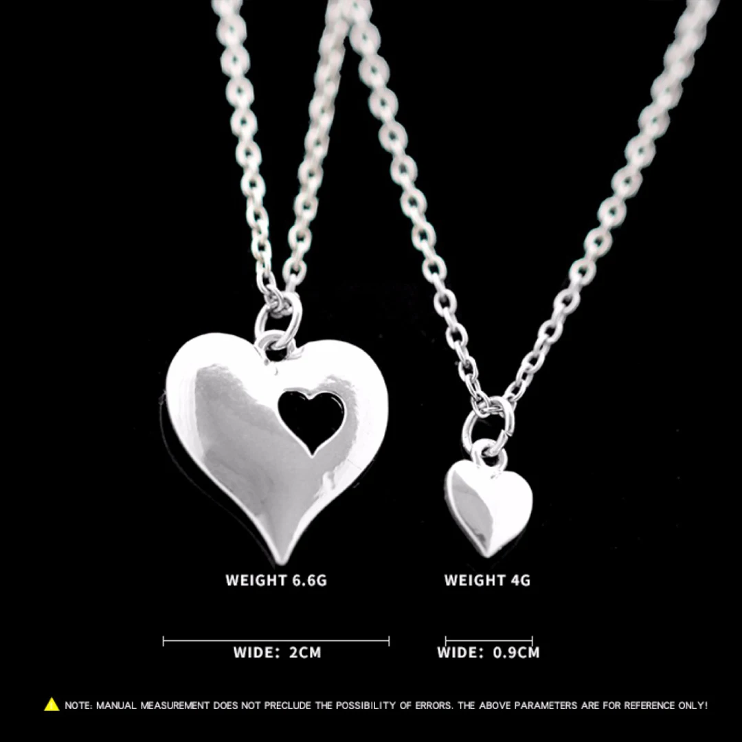 Комплект из 2 предметов для матери и дочери серебряное ожерелье с двумя