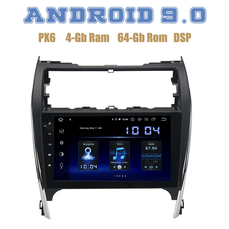 PX6 Android 9 0 Автомобильный GPS радио плеер для toyota camry 2012 2014 США и средний восток версия