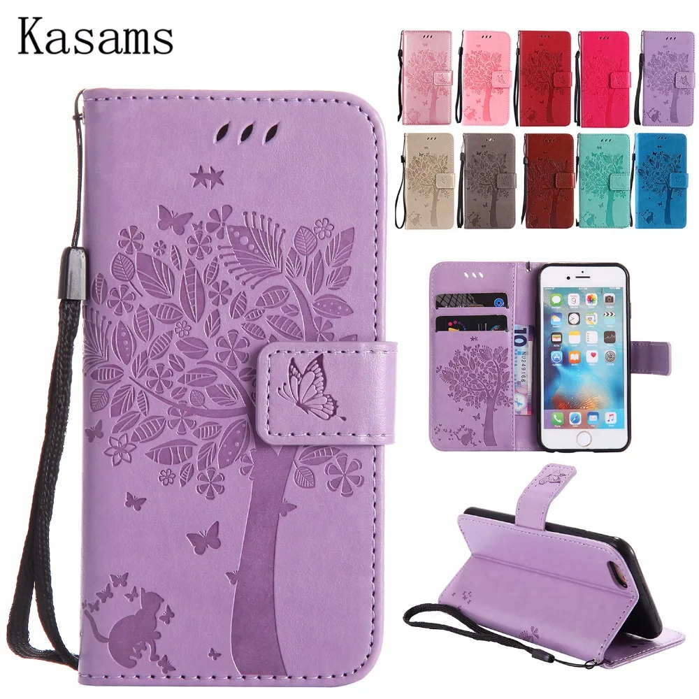 3D Tree For iPhone 6S Plus 6 Fashion Phone Case iPhone6 iPhone6S Kickstand PU Leather Wallet Flip Cover Funda | Мобильные телефоны