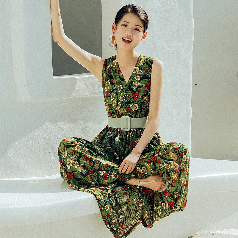 VERRAGEE/новый летний женский комбинезон в стиле ретро с длинными широкими штанинами