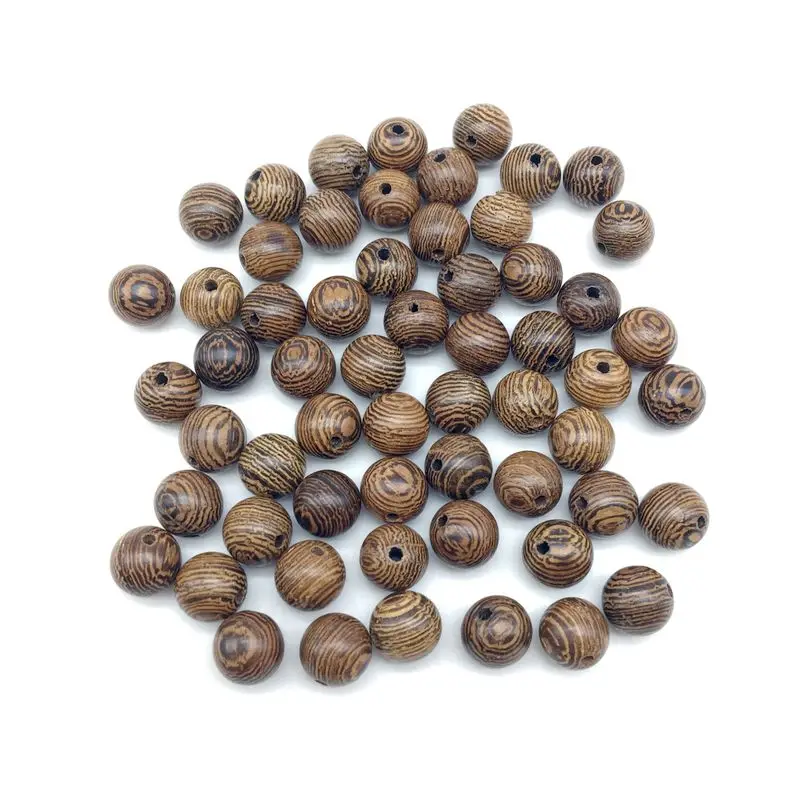 BEADZTALK бусины из натурального дерева Coco Nut 8 мм круглые свободные гладкие