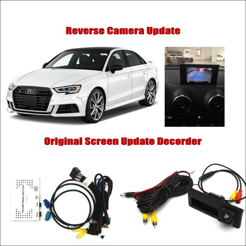 Liislee для Audi A3 S3 2012~ оригинальная система обновления экрана Реверсивный трек изображение+ парковочная камера/цифровой декодер адаптер