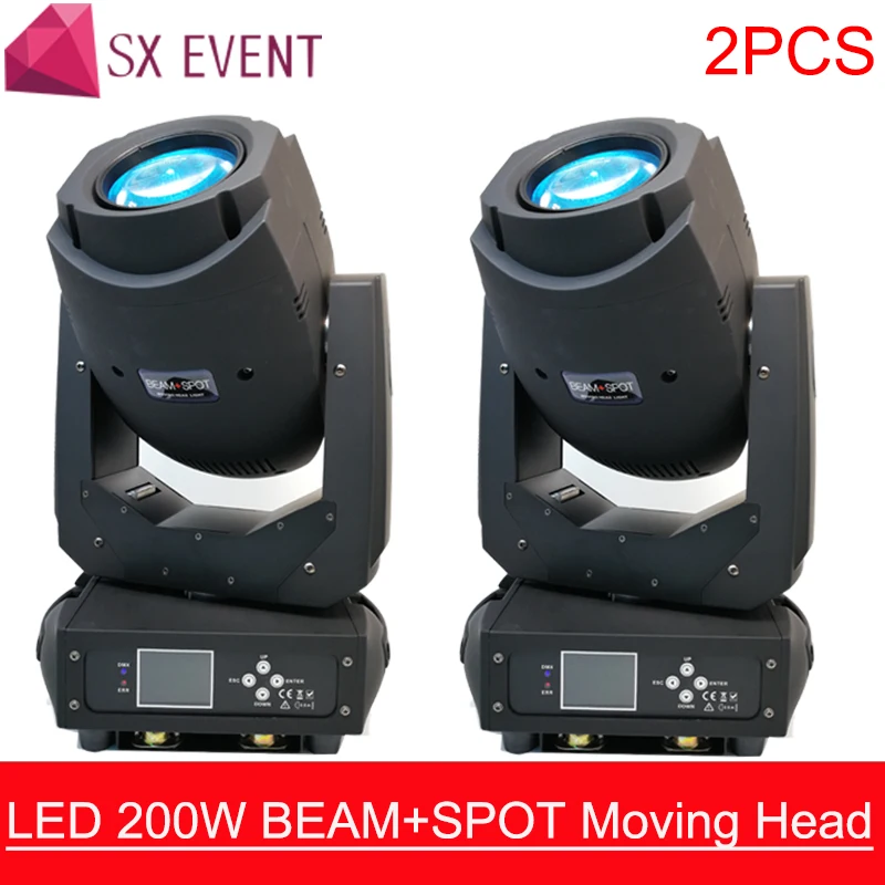 

2PCS 200W LED Lyre Moving Head Light Beam Spot Wash 3in1 Light Party Light DJ stage light night club wedding dj equipment