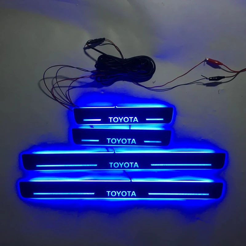 Подходит для Corolla Streaming Dynamic LED Lamp Door Welcome Pedal/Dynamic Lighting Vehicle Threshold Toyota ALTIS Rumion|Лепнина