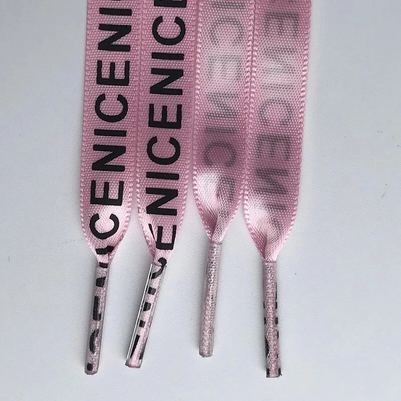 1 Pair New Letter Printed Laces 1CM Width 80CM/100CM/120CM/140CM/160CM Length Canvas Sneakers shoelaces ZM1