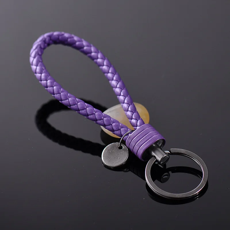 

Creative Hand-woven Leather Rope Keychain Men Women Car Keyring for smart Volkswagen Vespa Vauxhall Tesla Subaru Skoda Ford Audi