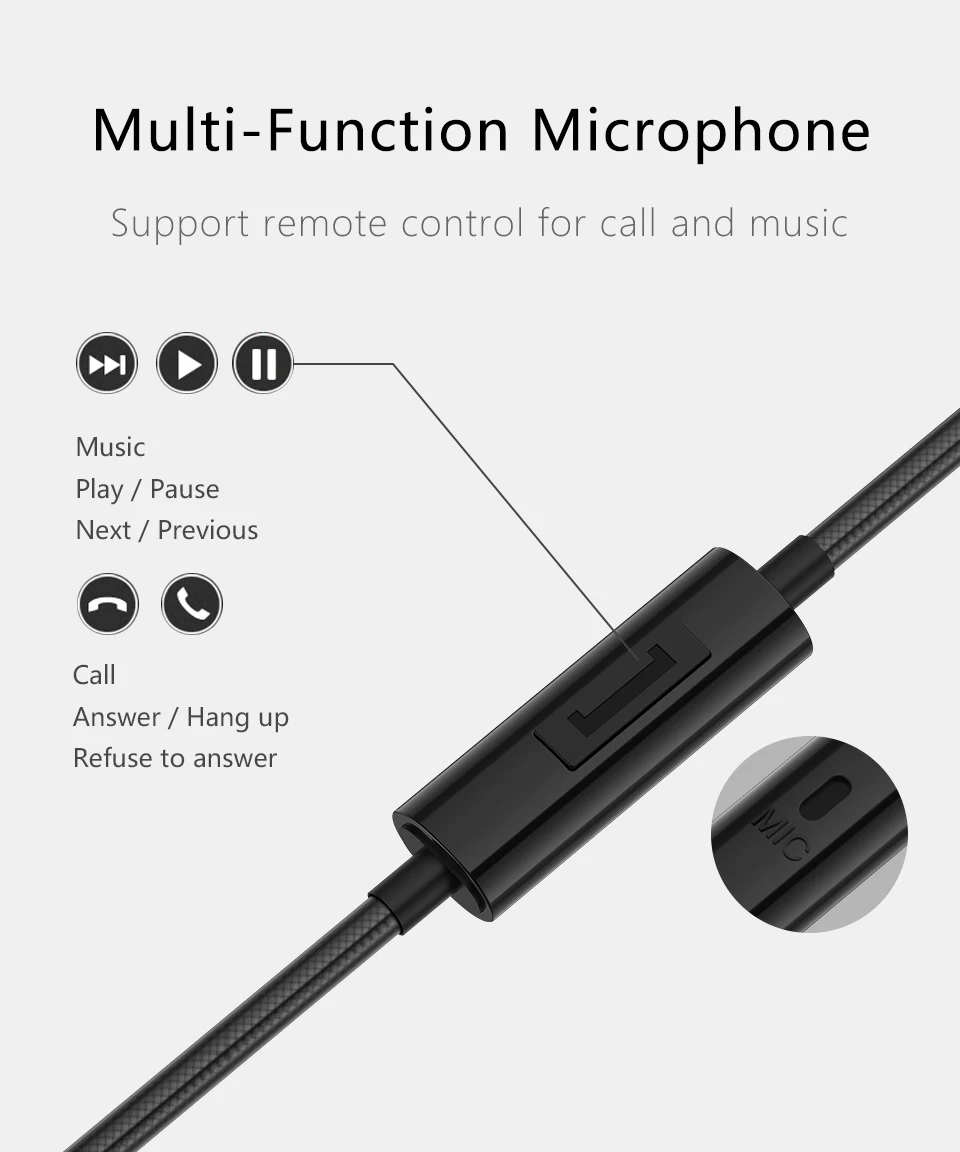 Professional Metal Earphone MK6 Hifi Headset with Microphone Stereo Earbuds for Mobile Phone Samsung Xiaomi fone de ouvido