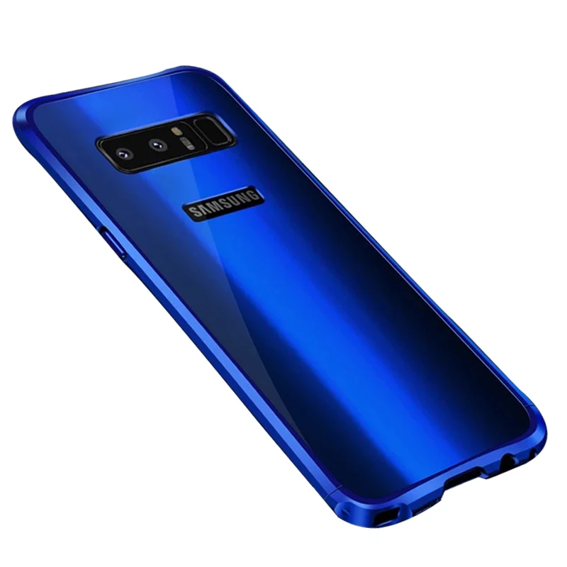 Для samsung Galaxy S8 S9 Note 8 чехол из алюминиевого сплава с металлической рамкой+ акриловая задняя крышка для samsung note8 9 чехол s