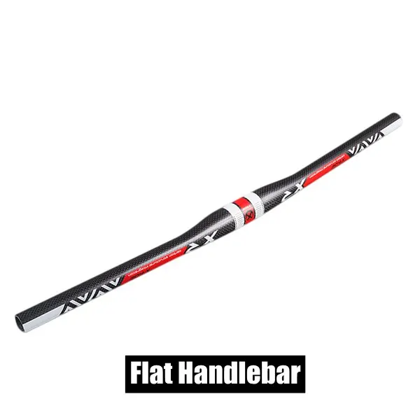 Flat Handlebar XRIDE XR углеродное волокно MTB велосипедные комплекты для руля горный велосипед плоский или подъемный Руль+ стержень+ подседельный штырь - Цвет: Flat Handlebar