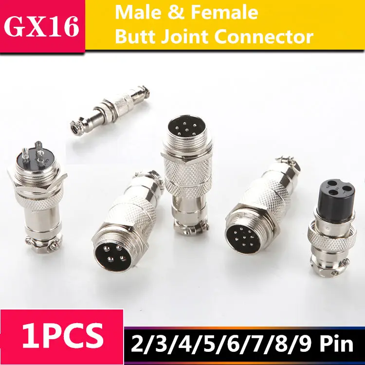 1 шт. AP005 GX16 2/3/4/5/6/7/8/9 контактный 16 мм штекер и гнездо стыковой соединитель