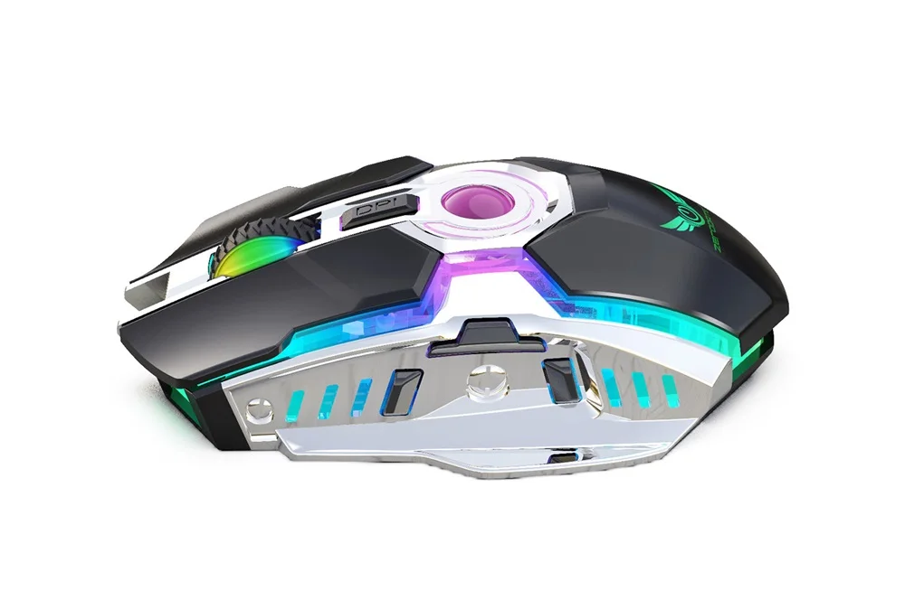 Zerodate T30 перезаряжаемая 2,4 ГГц Беспроводная мышь эргономичная RGB подсветка ноутбук мышь для ПК