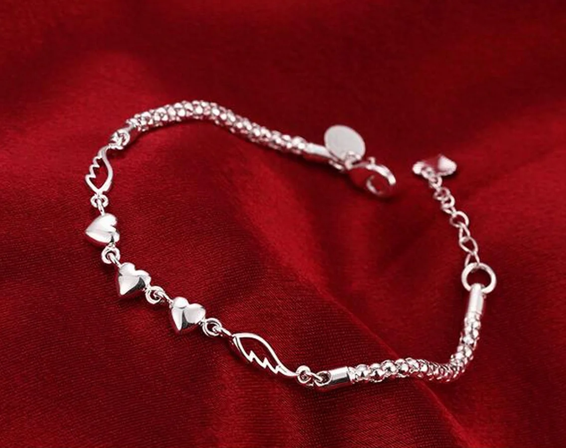 wholesale lady Charms Chain Beautiful bracelet silver cute fashion for women Wedding nice jewelry h365 | Украшения и аксессуары
