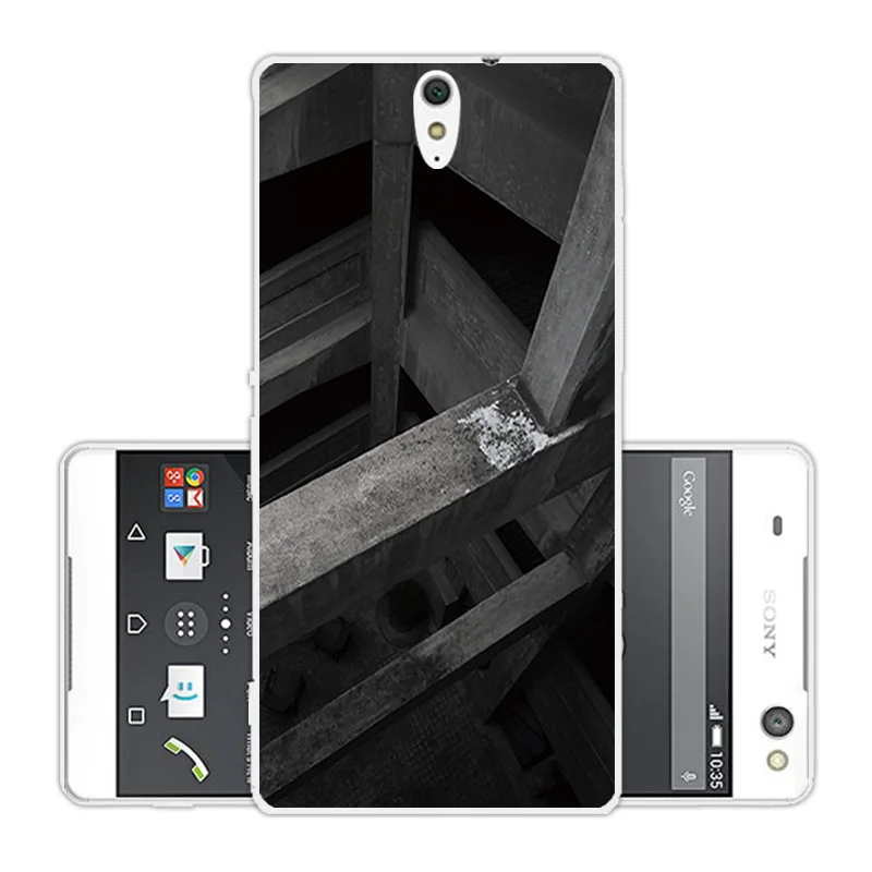 For Sony Xperia C5 Phone Cases Soft Silicone Square Back Cover 6.0 inch Clear TPU for Ultra / Dual E5533 Coque |