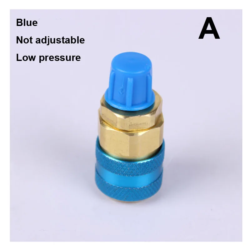 A 1PC Car R134A A/C Air Conditioner Adjustable/Non-adjustable Quick Connector Coupler High Low Pressure Adapter Car Accessories - Цвет: A