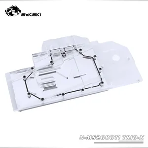 Водяной блок Bykski для MSI RTX2080TI GAMING X TRIO (V371-026R) полное покрытие, медный цвет3PIN 5V RGB  4PIN 12V RGB