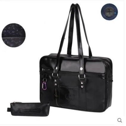 

Fashion preppy Style Uniform Handbag pu leather Women Shoulder Bag Solid High School Student Uniform Bag Bookbag