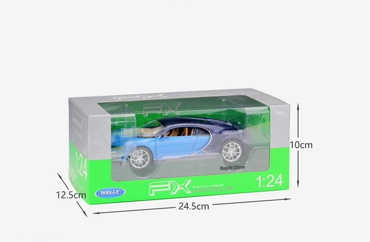 Welly 1:24 Bugatti Chiron Супер спортивный автомобиль литья под давлением модель автомобиля игрушечный автомобиль