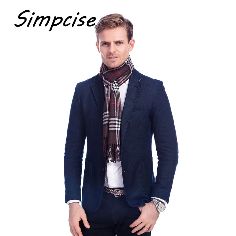 [Simpcise] известный бренд дизайн новый мужской теплый мягкий кашемировый акриловый