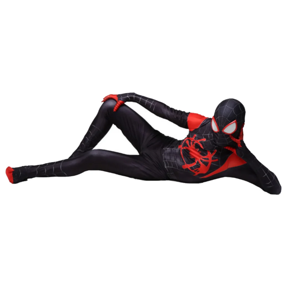 

Spider Cosplay Man Costume Spider Verse Miles Morales Jumpsuit Bodysuit Adult Spider Tights Zentai Halloween Cosplay Costume