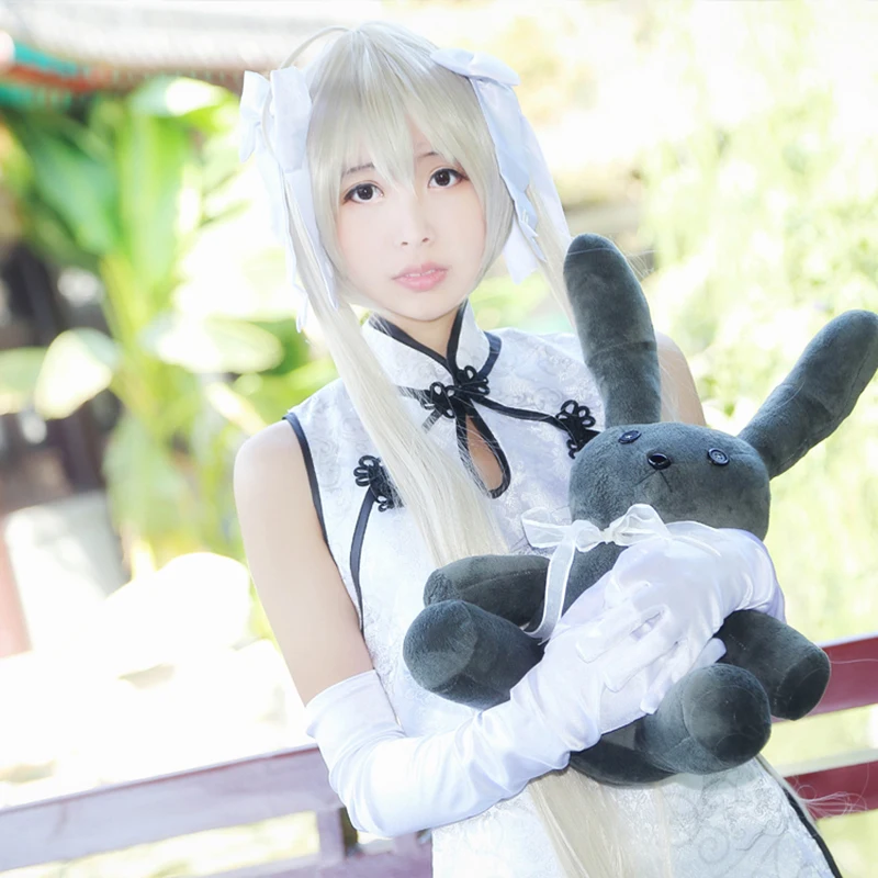 Японский аниме Yosuga No Sora Kasugano косплей костюм в китайском стиле дрогон Cheongsam черный