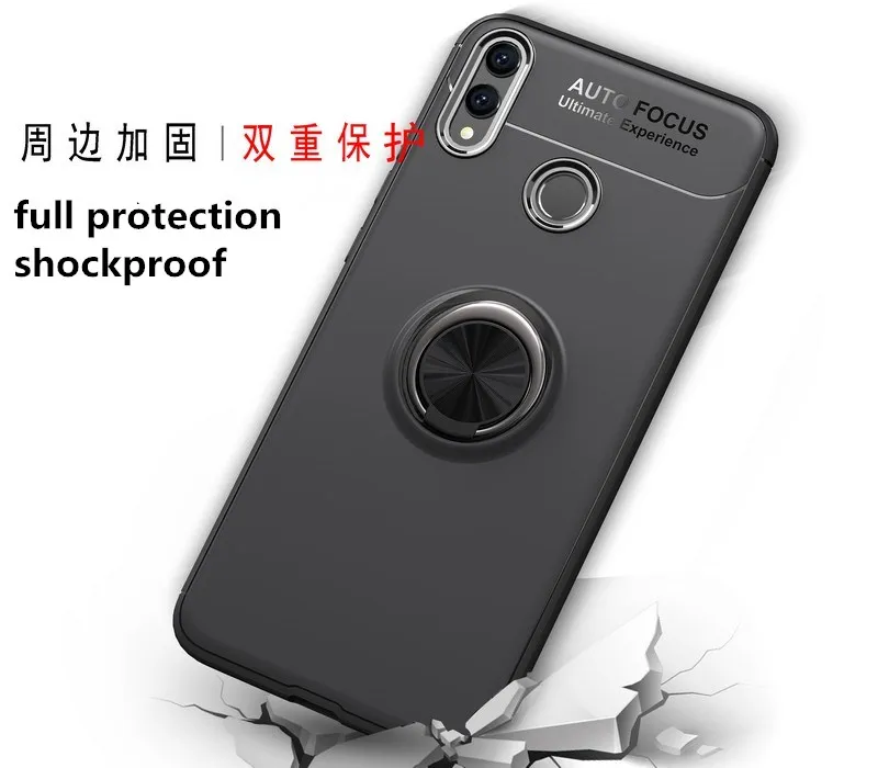 Чехол для Huawei Y7 Pro 2019 жесткий чехол с откидной ножкой и кольцом на палец y9 Enjoy 9 Plus