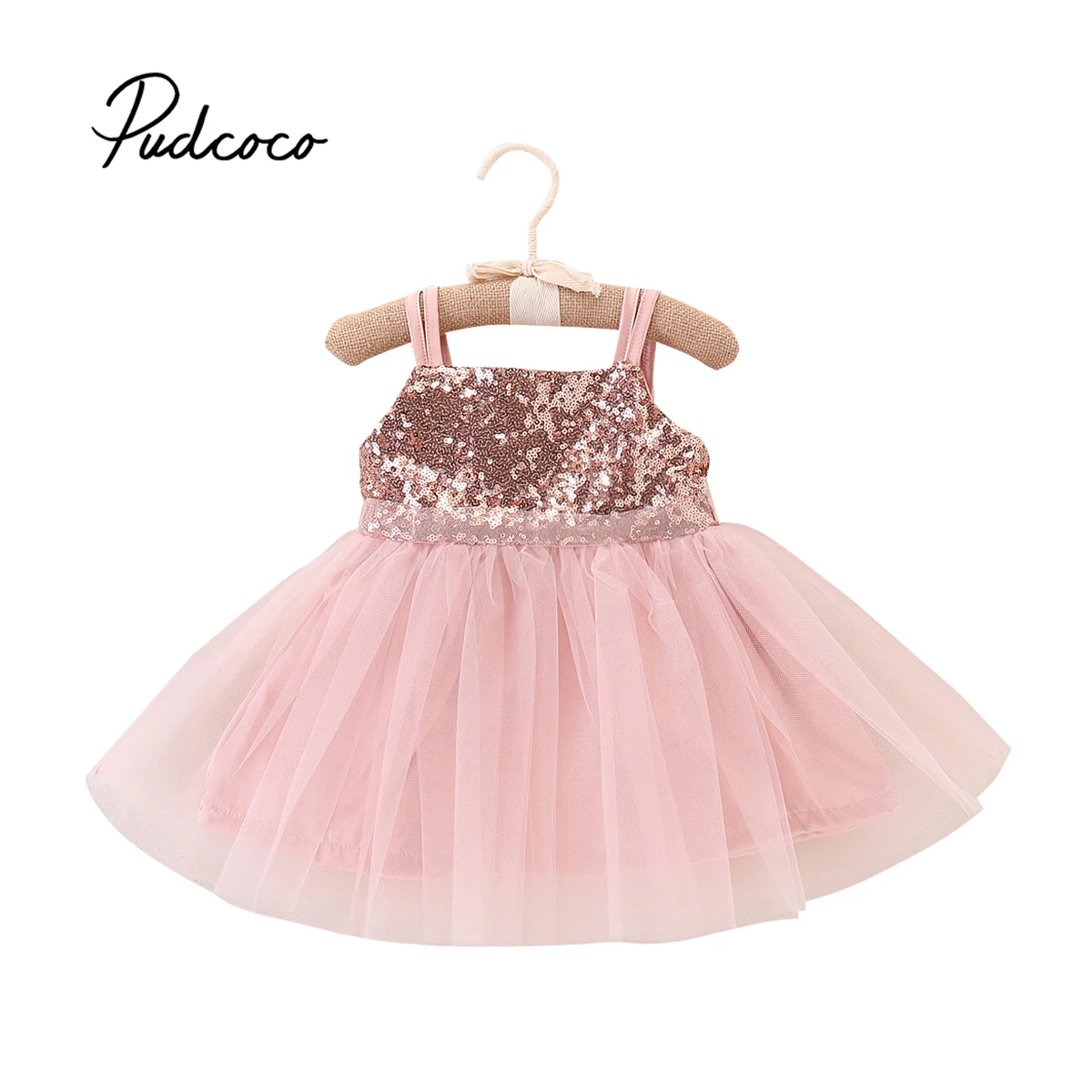Pudcoco 2018 New Toddler Baby Girl Dresses Tulle Lace Tutu Sleeveless Sequins Party Formal Princess Dress Sundress Clothes 1-5T | Детская