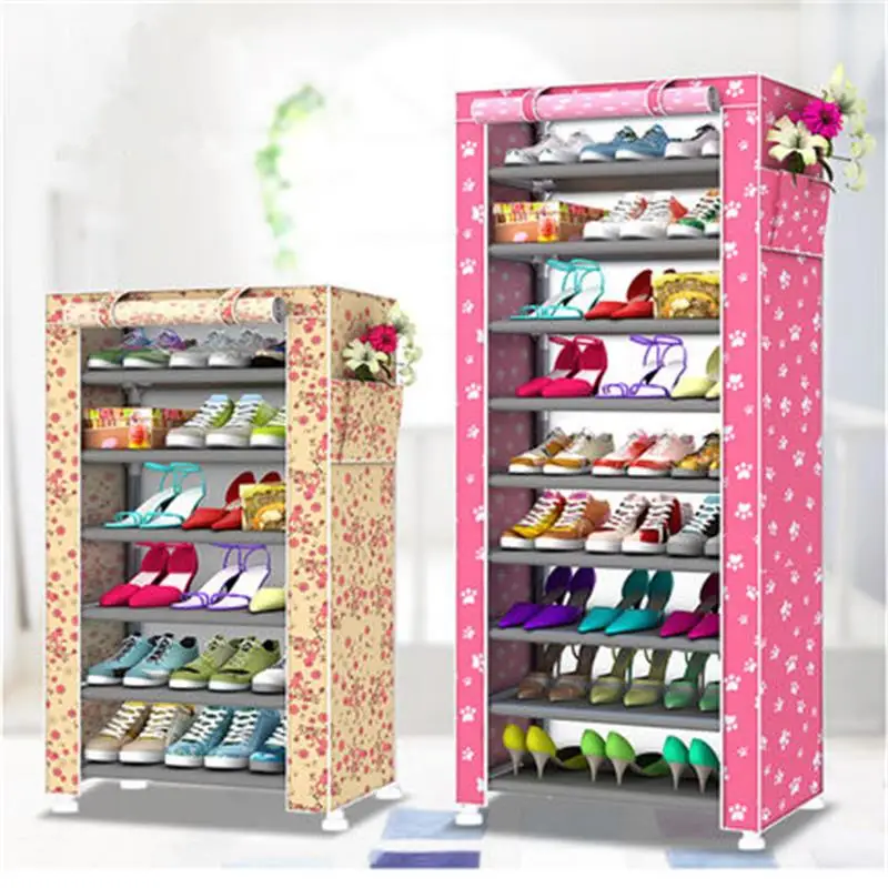 

Home Large Capacity Shoe rack Storage Dustproof Multilayer Cloth Shoe Shelf Organizer Cabinet Furniture DIY Simple 6 or 9 Layers