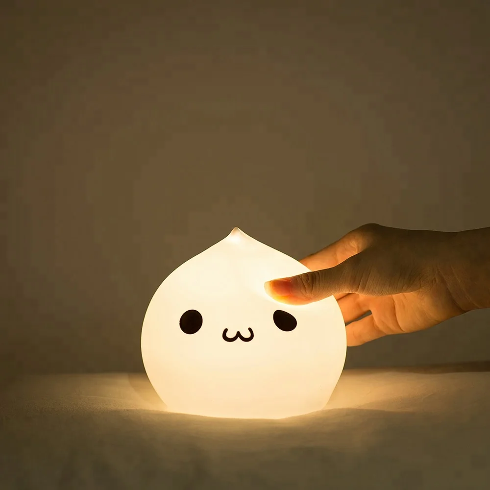 Lampe enfant chambre chevet ночник для детей милый кот меняющий цвет в воде игрушки
