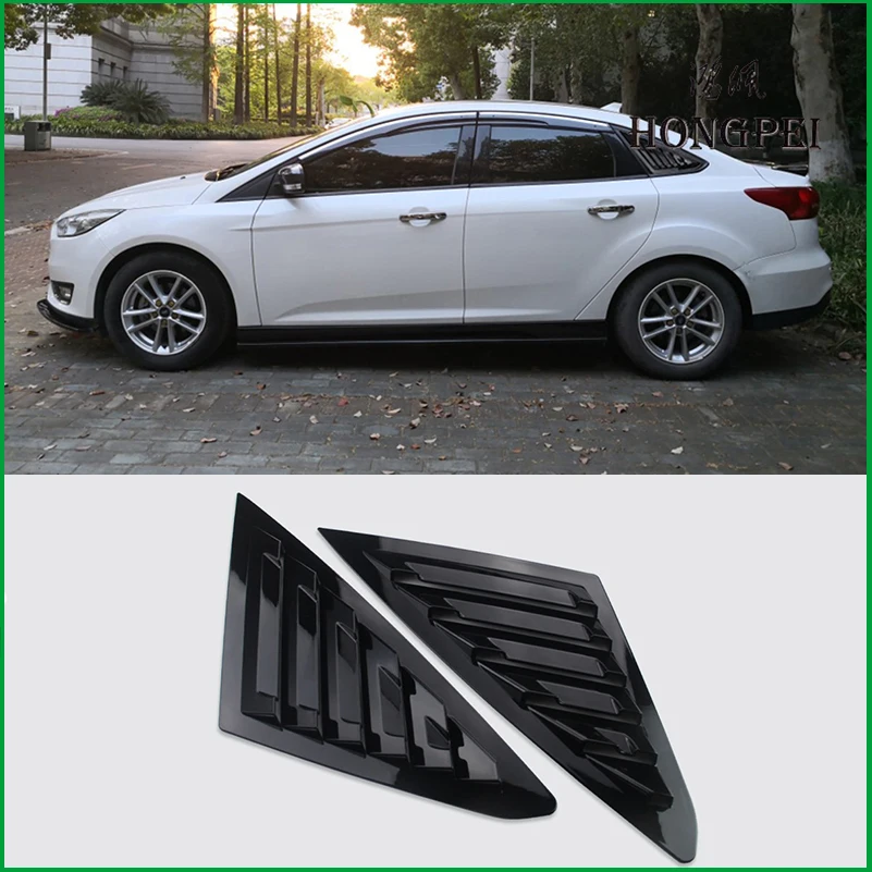 Для Ford Focus Sedan 2011 2017 ABS Углеволокно цветные боковые жалюзи для окон декоративная