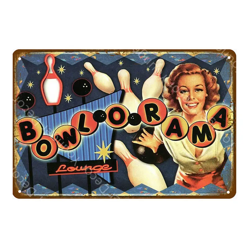 Привлекательная девушка с чашей металлические знаки постер автомобиль пиво