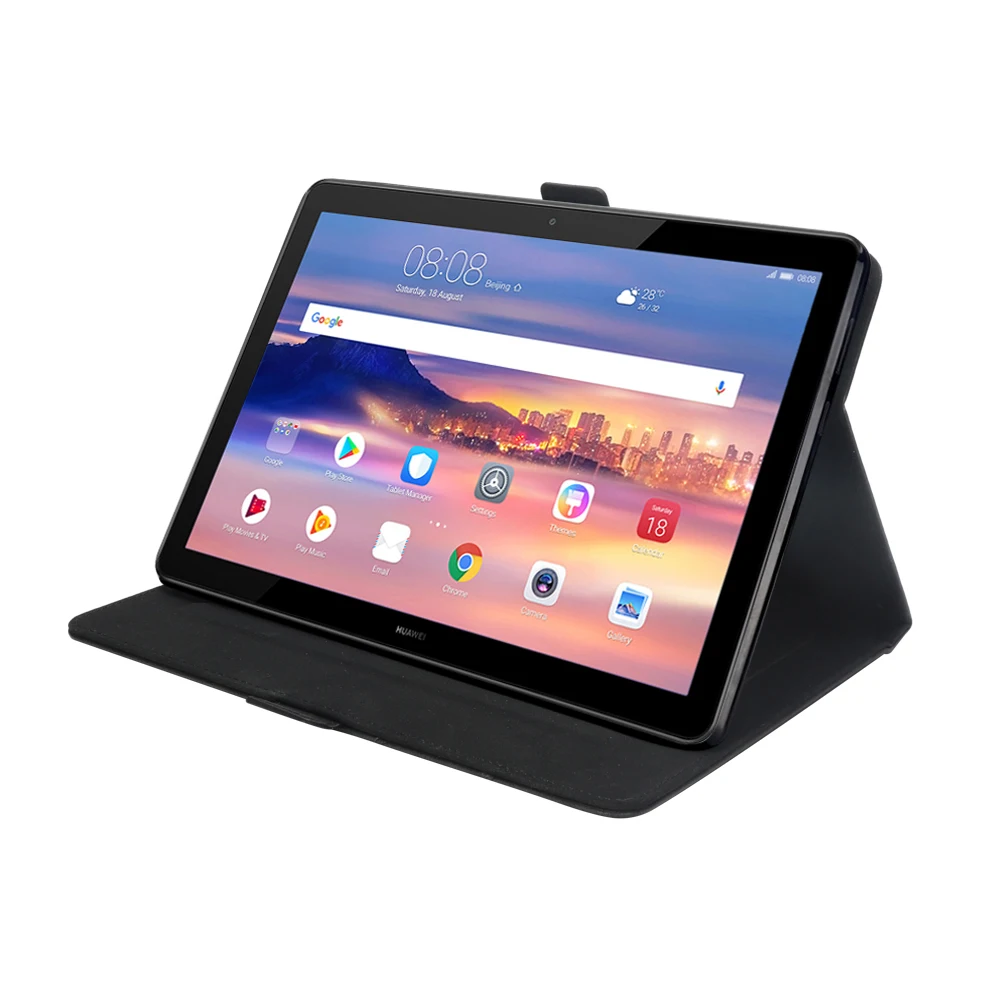 

For Huawei MediaPad T5 10.1 inch AGS2-L09 AGS2-W09 AGS2-W19 Case PU Leather Multifunction Card Flip Stand Tablet Cover